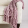 Hot Sale ⭐ Belle Epoque Ruffle Mauve Throw Home Blankets & Throws ✨ -Belle Epoque Shop 3030100062 RLLZ 1