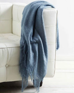 Brand new 🌟 Belle Epoque Blue Woven Throw Home Blankets & Throws 🎉