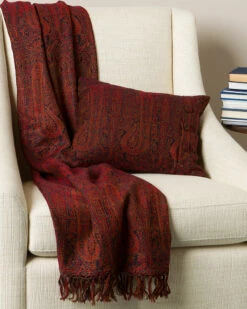 Best reviews of 😉 Belle Epoque "Jamavaar Paisley" Wool Throw & Pillow Home Blankets & Throws 🔥