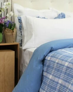 Brand new 🔔 Belle Epoque Seersucker Duvet Cover/ Lined Coverlet Plaid Set Home Duvet Inserts & Duvets 🎉