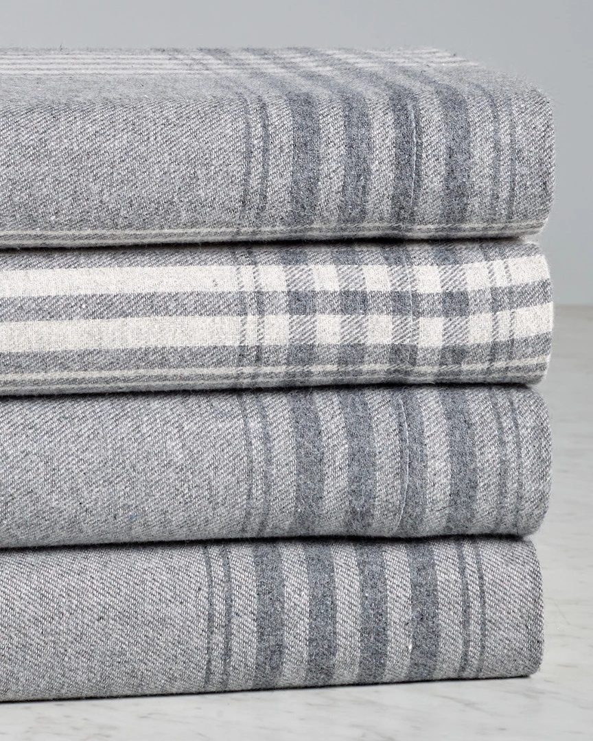 Outlet β Belle Epoque Flannel Sheet Set Home Sheets Greyplaid 𧨠6 Outlet β Belle Epoque Flannel Sheet Set Home Sheets Greyplaid 𧨠- Image 4