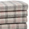 Budget 🤩 Belle Epoque Plaid Flannel Grey Red Sheet Set Home Sheets 😉 -Belle Epoque Shop 3033960175 RLLZ 1
