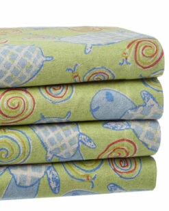 Deals 👏 Belle Epoque Turtle Snails Flannel Sheet Set Home Sheets ⌛